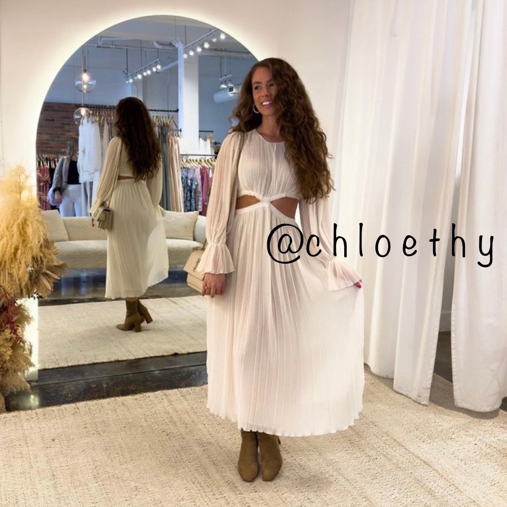 Zara CUT OUT PLEATED DRESS - Picture 9 of 10